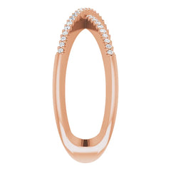 14K Gold 1/6 CTW Natural Diamond Criss-Cross Ring