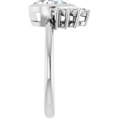 14k Rose Gold Pear Shape Lab-Grown Diamond Engagement Ring -Custom