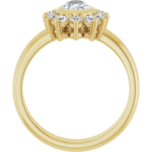 14k Gold Pear Shape Lab-Grown Diamond Engagement Ring