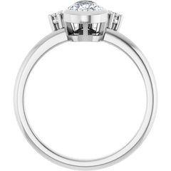 14k Rose Gold Pear Shape Lab-Grown Diamond Engagement Ring -Custom