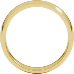 5 MM Half Round Light Comfort Fit 14k Gold Classic Wedding Band