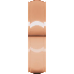 18k Gold Stepped Edge Comfort Fit Standard Weight Half Round Wedding Band