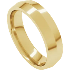 14K Gold Knife Edge 5 mm Wide Wedding Band