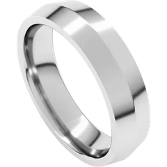 14K Gold Knife Edge 5 mm Wide Wedding Band