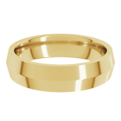 14K Gold Knife Edge 5 mm Wide Wedding Band