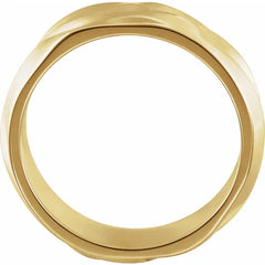 5 mm Wide 10K Gold Wavy Textured Band