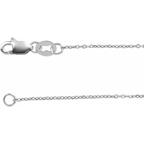 14K Diamond Cut Cable Chain 1mm with Lobster Clasp #CH1101