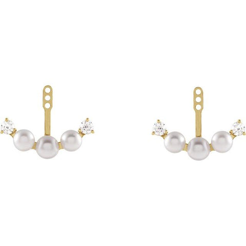 9 - 10 mm Black Freshwater Cultured Button Pearl Stud Earring