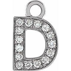14K Gold Petite Pavé® .04 CTW Natural Diamond Initial Dangle