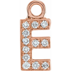 14K Gold Petite Pavé® .04 CTW Natural Diamond Initial Dangle