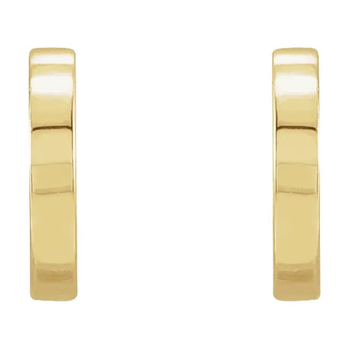14K Gold Crescent Earrings
