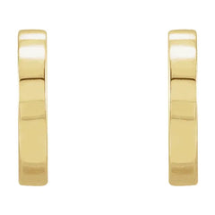 14K Gold Crescent Earrings