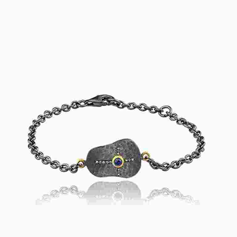 Inversion Diamond Bracelet | 24K Gold & Silver
