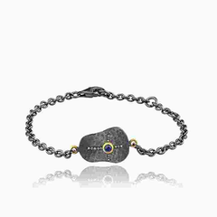 Pebbles Diamond Sapphire Charm Bracelet