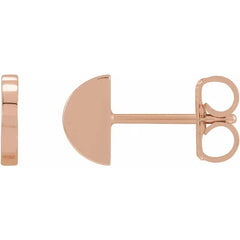 14K Gold Crescent Earrings