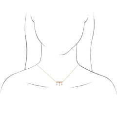 14K Gold 1/5 CTW Natural Diamond Fringe Bar 18" Necklace