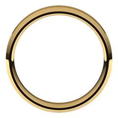14K Yellow Gold 5 MM Beveled Edge Comfort Fit Lightweight Flat Band