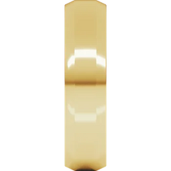 14K Yellow Gold 5 MM Beveled Edge Comfort Fit Lightweight Flat Band