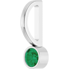 14K Gold Lab-Grown Emerald Pendant