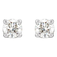 14K Gold 1/3 CTW Diamond Studs GH Color I1 Clarity Threaded Post Earrings