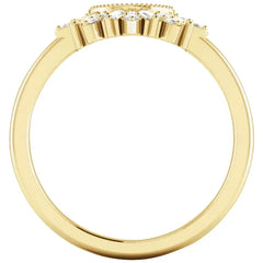 14K Gold 1/5 CTW Diamond Contour Band