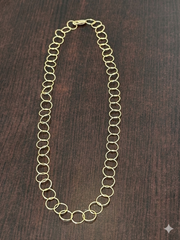 Large Round Gold-filled Link Necklace