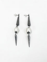 Baroque Pearl Cone Earrings