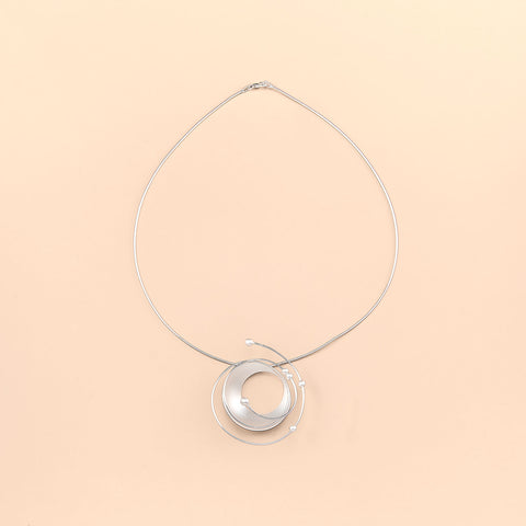 Round Dendritic Quartz Necklace