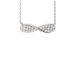 14K White 1/6 CTW Natural Diamond Infinity-Inspired Necklace