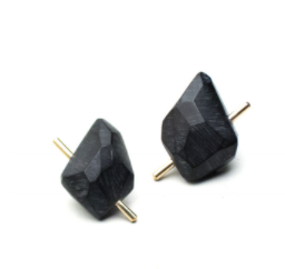 Black Gold Collection Rock Earrings - L