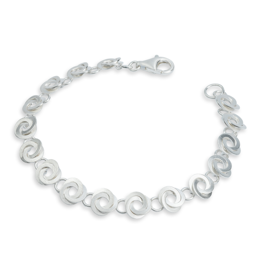 Simple Ball Link Chain Bracelet in Silver - 7.5
