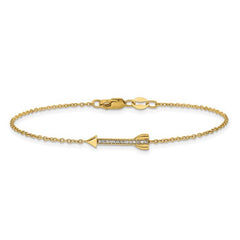 14k Diamond Arrow Bracelet