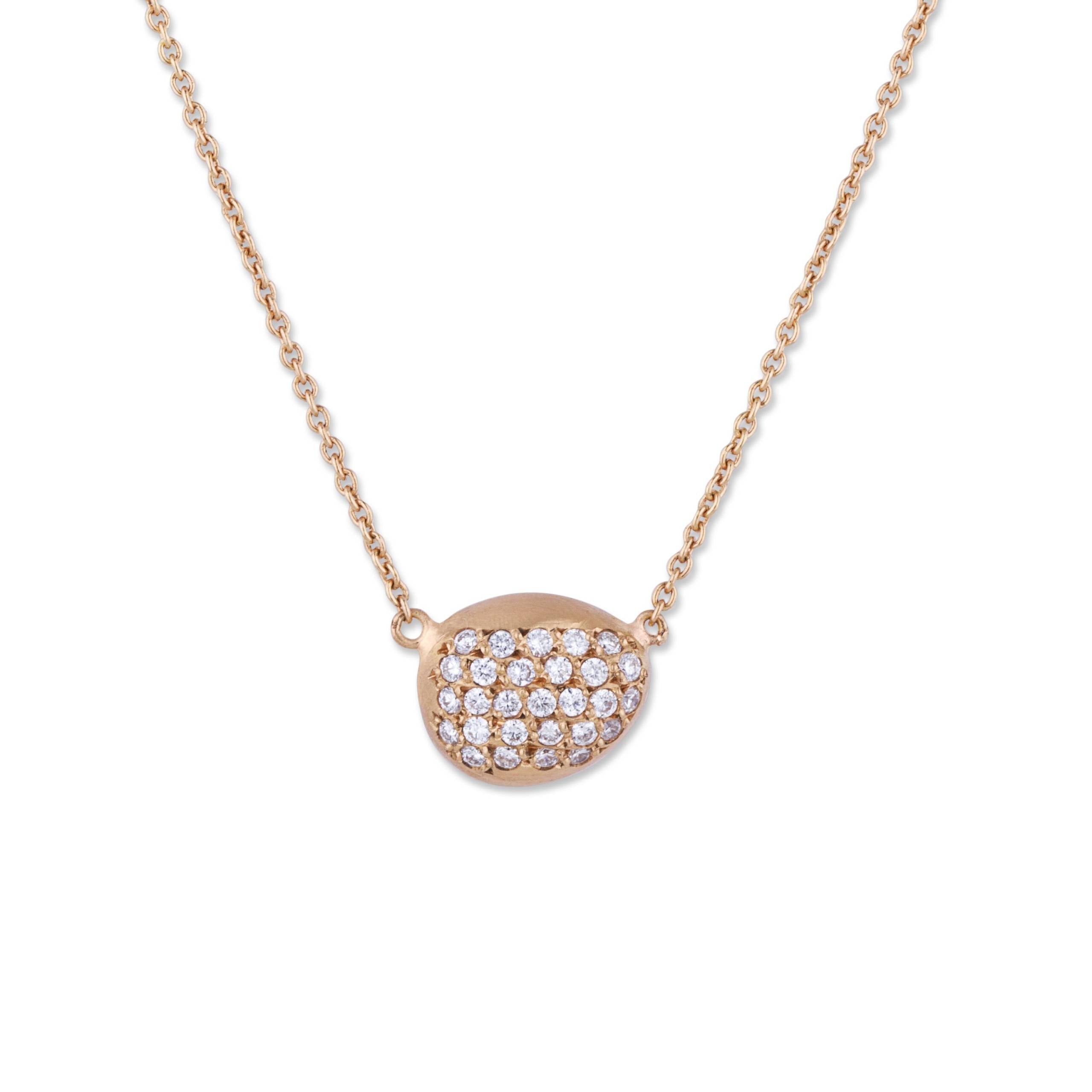 Link Chain Necklace and Baroque Pearl Charm Rose Gold Set - Olivia