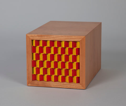 Modern Mahogany Jewelry Case