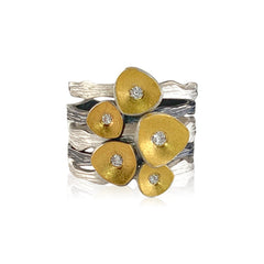 Cloud Forest Stacking Triplet Ring - OX