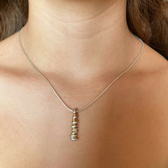 Duo Diamond Silver Pendant