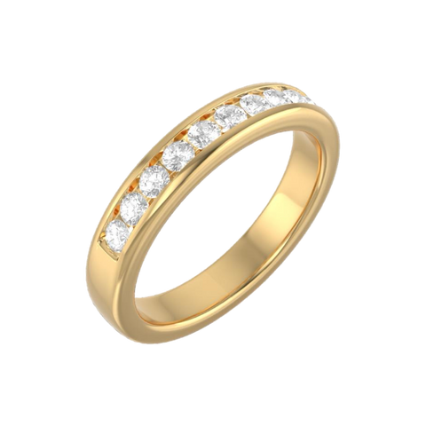 14K Gold 4 mm Flat Shape Comfort Fit Band