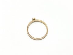 14K Yellow Gold Lab-Created 3mm Round Diamond Bezel Set Stacking Ring