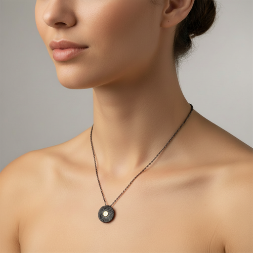 Radiant Sunburst Diamond Necklace