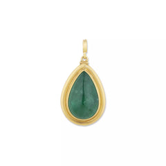Delphi Necklace – 22K Gold Pear-Shaped Emerald Pendant