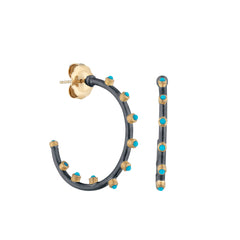 DIMA Silver Turquoise Inside Out Hoops