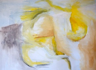 Floating Yellow Figure Acrylic on Canvas