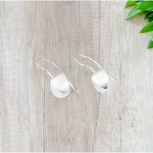 Minimalist Silver Drop Earrings