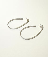 XL Sterling Silver Hoops 2MM X 1MM