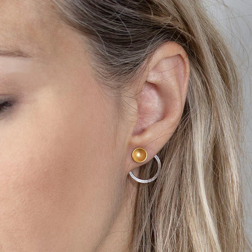 Enamel Hoop Studs Interchangeable Earrings