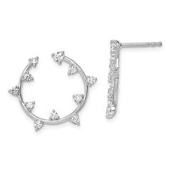 Lab Grown Diamond Circle Earrings in 14K Gold