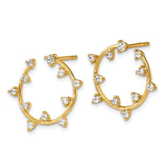 Lab Grown Diamond Circle Earrings in 14K Gold