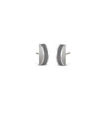Brandt Concrete Stud Earrings | Stainless Steel & Diamond Dust