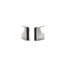 Otte2 Concrete Stud Earrings | Diamond Dust & Black Concrete