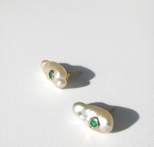 Green Eye Earrings